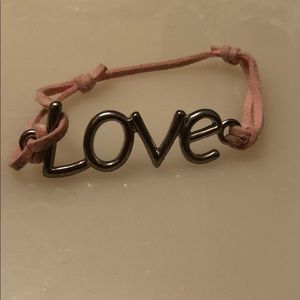 Pink and Silver love bracelet